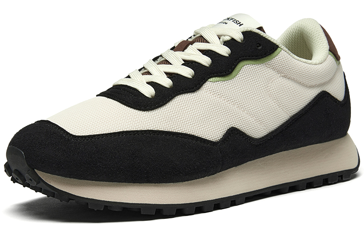 Rockfish Slip Resistant, Abrasion Resistant, Breathable Low top Running Shoes Unisex Black Beige