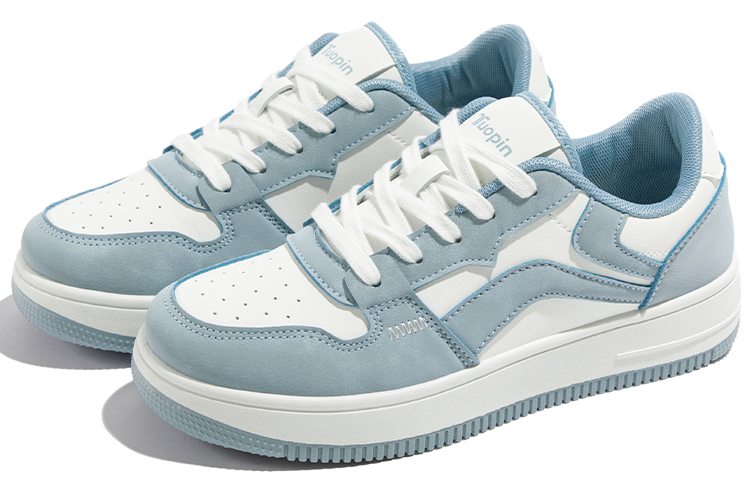 TUOPIN Maris Sal Milk Synthetic Leather Breathable Height Increasing Low top Skateboard Shoes Women's