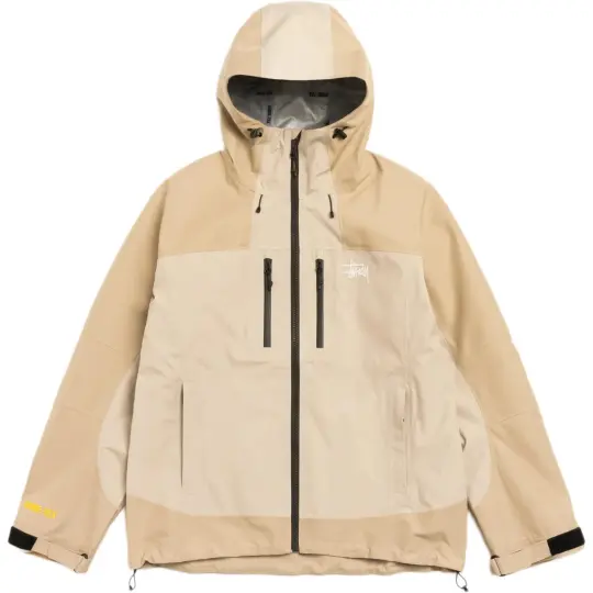 Stussy GORE-TEX series FW25 GUIDE SHELL куртка с длинными рукавами и вышитым логотипом на груди, одинаковый стиль для мужчин и женщин