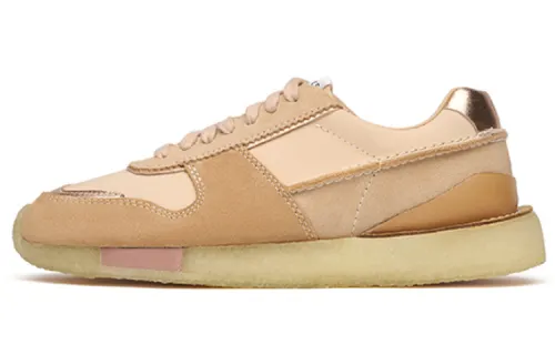 Clarks Leather Abrasion Resistant Abrasion Resistant Low top Sports Casual Shoes Women's Light Umber