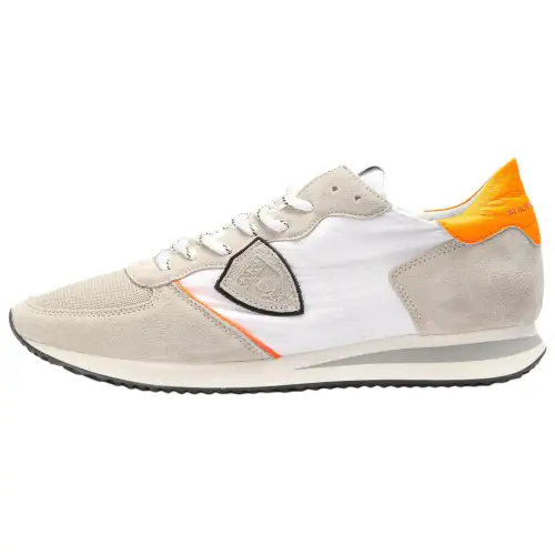 PHILIPPE MODEL Leather Low top Casual Shoes Men's Gray White