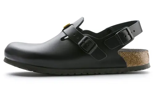 Birkenstock Tokio Esd Natural Leather Sandals 'Black'