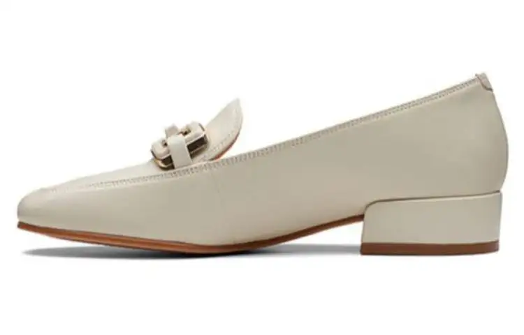 Clarks Ceran Collection Sheepskin Casual Shoes Women's Ivory