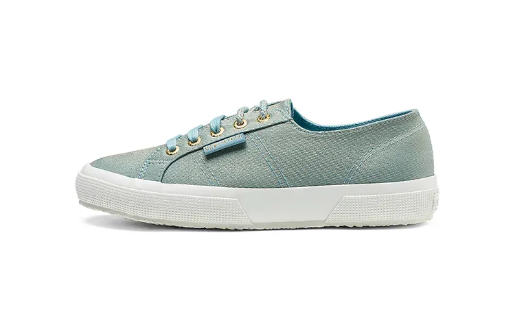 SUPERGA Slip Resistant Abrasion Resistant Slip Resistant Abrasion Resistant Low top Canvas Shoes Women's Blue