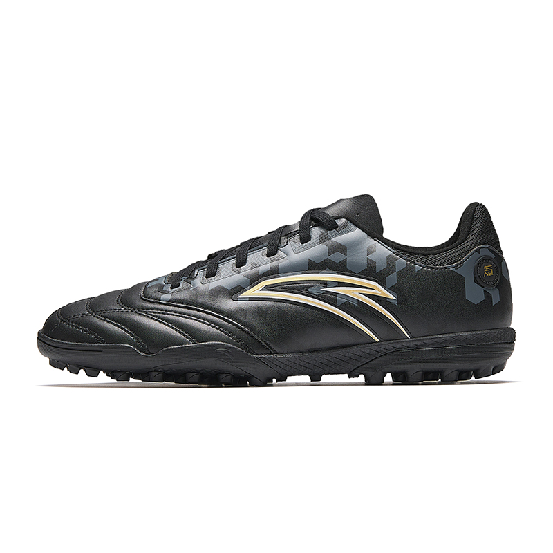 Anta TF Turf Abrasion Resistant Slip Resistant Abrasion Resistant Slip Resistant Soccer Shoes Men’s Black Gray