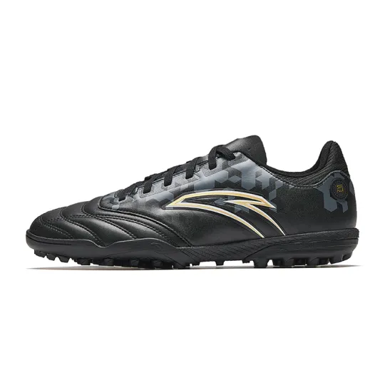 Anta TF Turf Abrasion Resistant Slip Resistant Abrasion Resistant Slip Resistant Soccer Shoes Men's Black Gray