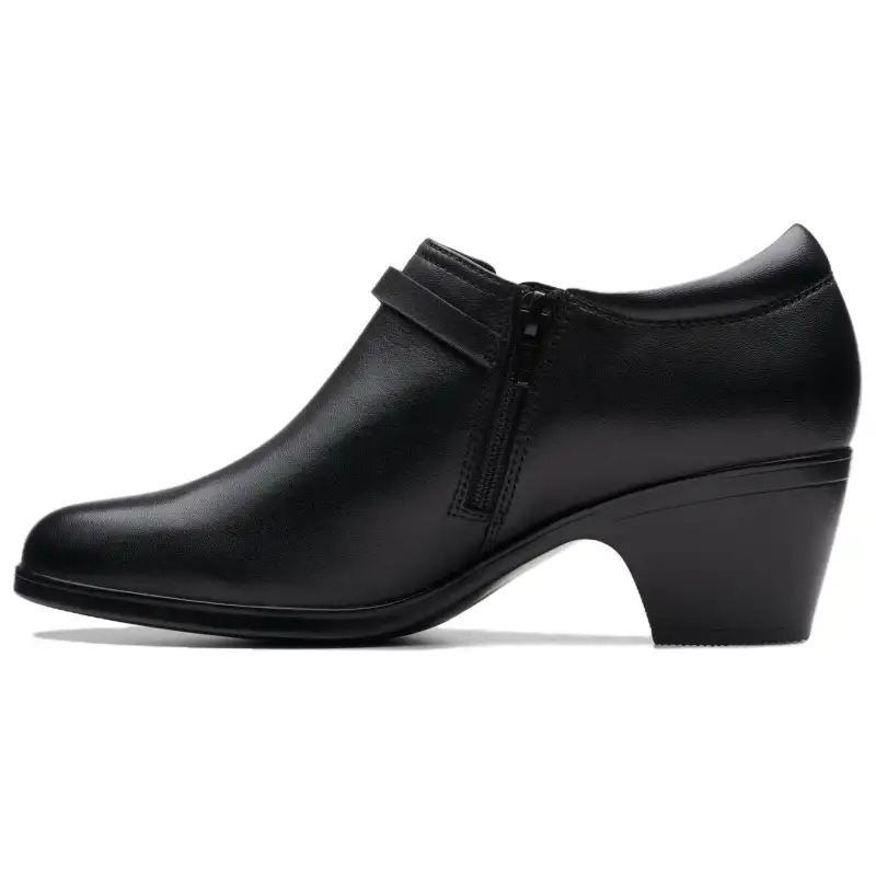 Clarks Leather Block Heel High Heels Women's Black