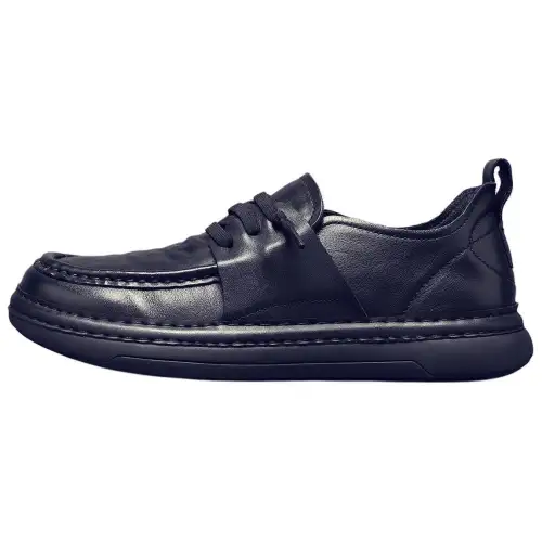 JANE HARLOW Leather Casual Shoes Men's Black