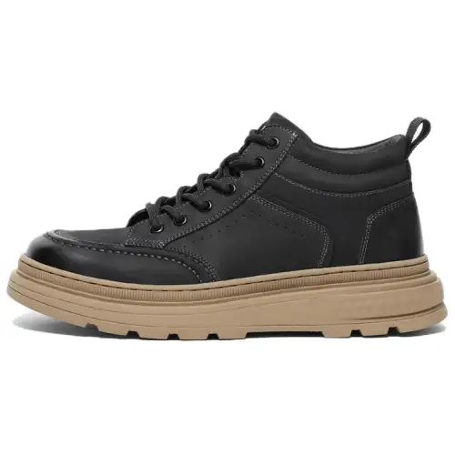 BELLE Cow Leather Ankle Boots 4.5CM Men's