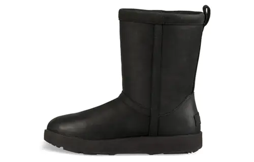 UGG Classic Short Leather 'Black' Women's