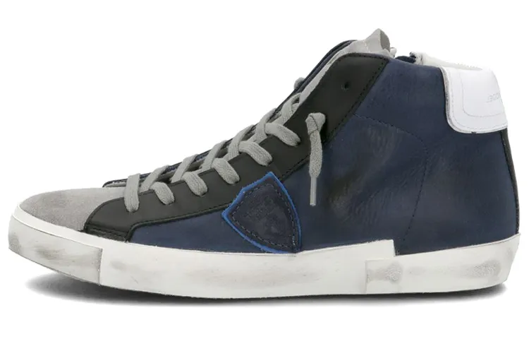 PHILIPPE MODEL Skateboard Shoes Men's Mid Top Marine Blue