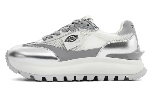 Dickies Cow Split Leather Low top Chunky Sneakers Women's Silver