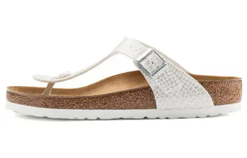Birkenstock Pu Flip Flops Women's White Narrow