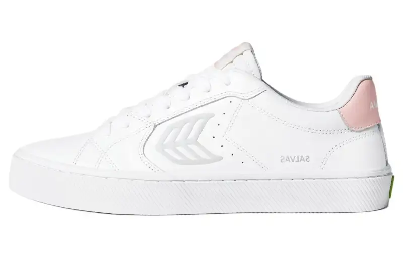 CARIUMA Leather Low top Skateboard Shoes Unisex White