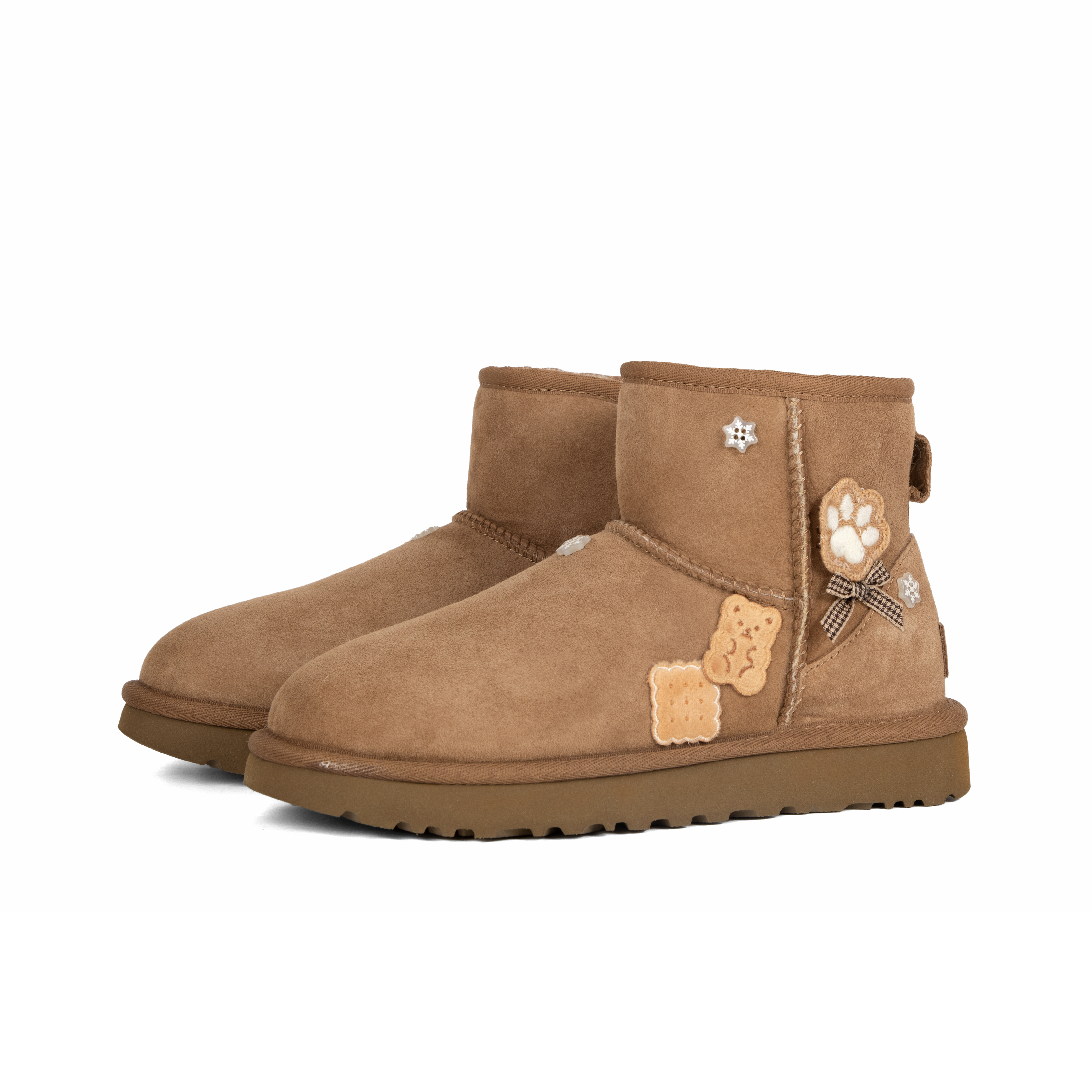 UGG CLASSIC MINI Sheepskin Snow Boots Women's Brown