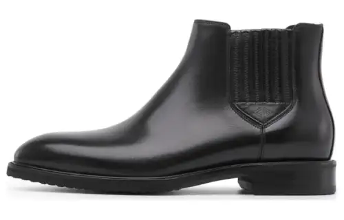 Chrisdien Deny Leather Chelsea Boots 3cm Men's Black