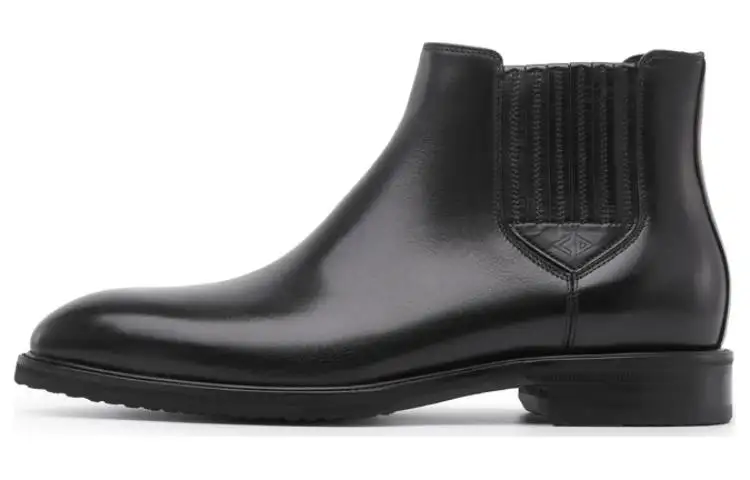 Chrisdien Deny Leather Chelsea Boots 3cm Men's Black