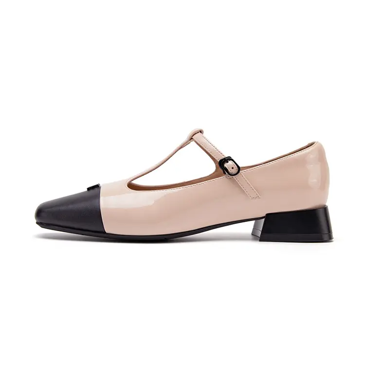 Marie Claire Cow Leather Chunky Heel Mary Jane Shoes Women's