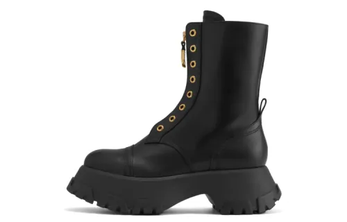 CHARLES&KEITH Combat Boots Women's Black/Brown