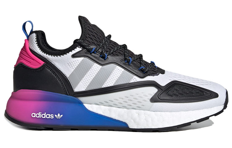 Кроссовки adidas ZX 2K Boost (бело-фиолетовые) — фото 2