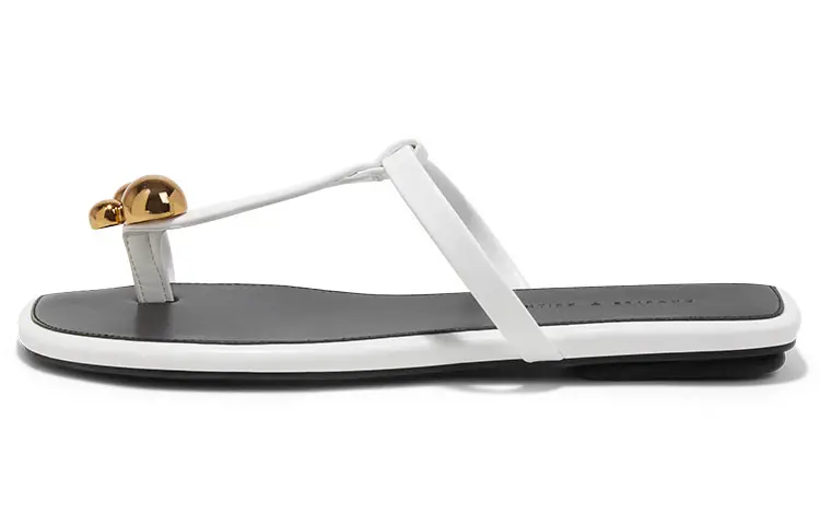 CHARLES&KEITH Composite Sole Slide Slippers Women's White