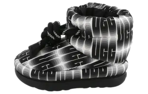 UGG Classic Maxi Wavelength Short Boot Black White Women's