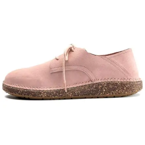 Birkenstock Leather Low top Casual Shoes Unisex Pink Regular