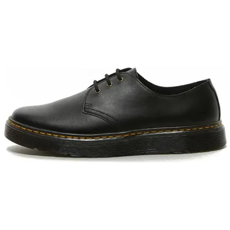 Dr.Martens Leather Low top Casual Shoes Unisex Black