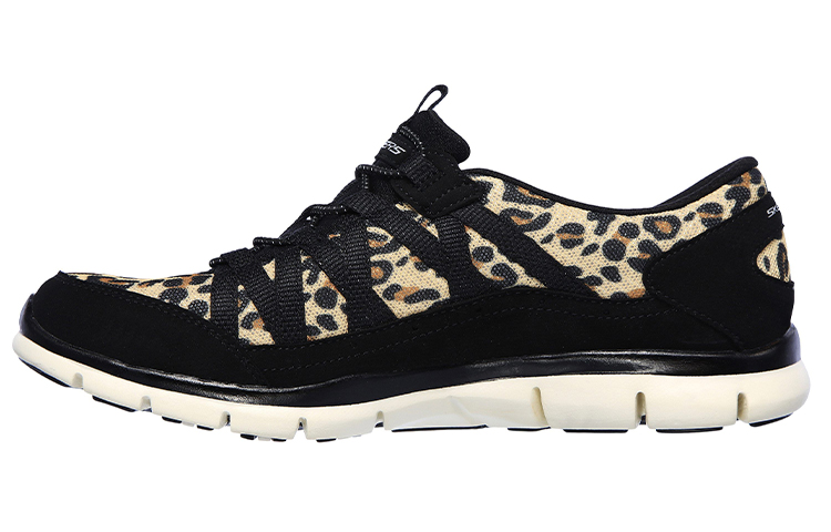 Skechers Gratis Low Top Running Shoes Black/Brown Women's