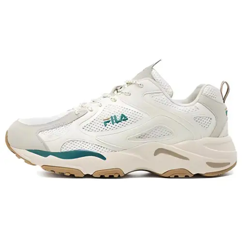 FILA Ray Tracer Flow Cushioning, Wear Resistant Low top Casual Shoes Unisex Beige