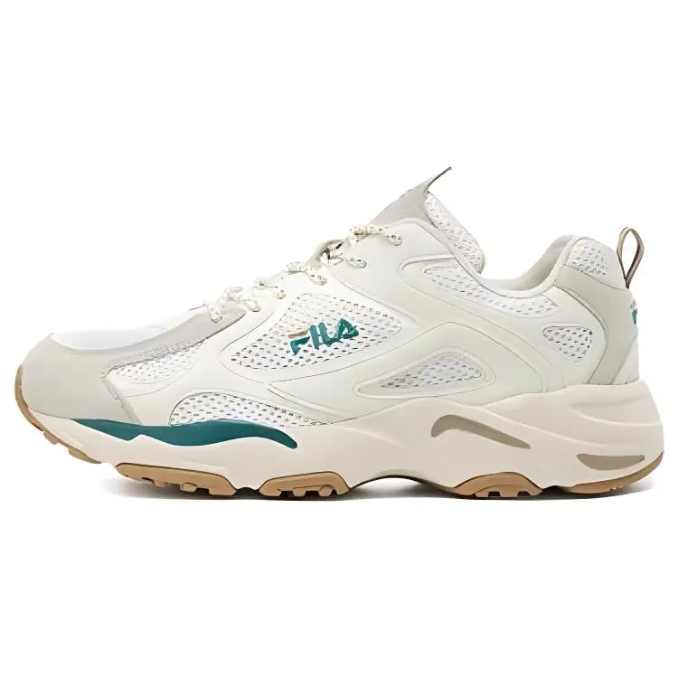 FILA Ray Tracer Flow Cushioning, Wear Resistant Low top Casual Shoes Unisex Beige