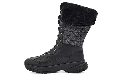 UGG Yose Tall Quilt Snow Boots Black Women's