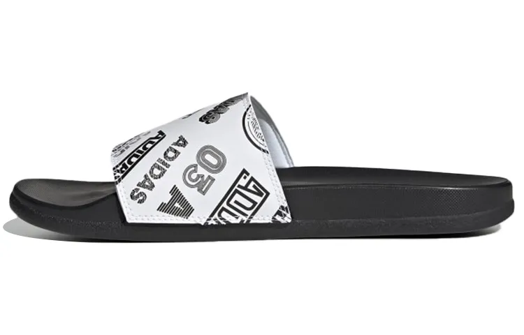 Adidas Adilette Comfort Slide 'All Over Logos - White'