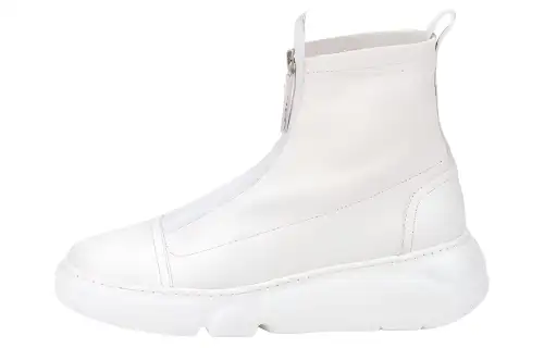 AGL Leather Ankle Boots 4cm Women's White