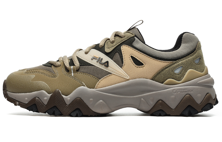 FILA Oakmont 2 Mesh, Textile, Leather Low top Casual Shoes Men's Nightfall Green Corn Stalk
