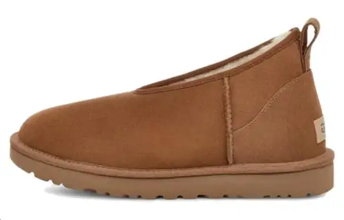 UGG Sheepskin Thermal Ankle Length Snow Boots Women's Chestnut