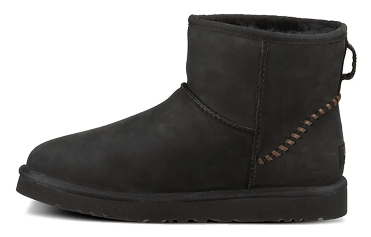 UGG Classic Mini Deco Snow Boots 'Black Grey'