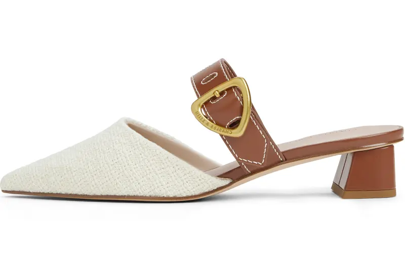 CHARLES&KEITH Composite Sole Closed Toe Slippers 3.6cm Women's