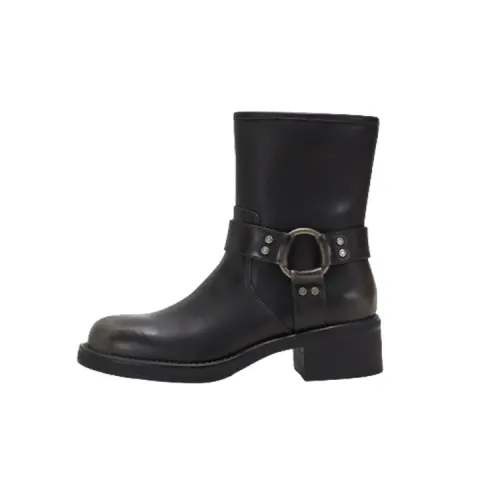 Teenie Weenie Synthetic Leather Short Combat Boots Women's