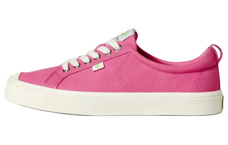 CARIUMA Canvas Low top Skateboard Shoes Unisex Bright Pink