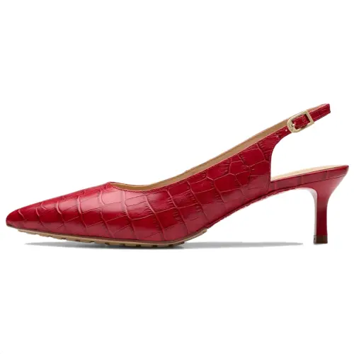 Clarks Slim Heel High Heels 5.5cm Women's Red