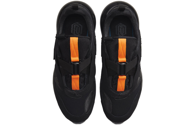 Кроссовки Nike Air Max 720 Slip OBJ (черно-оранжевые) — фото 4
