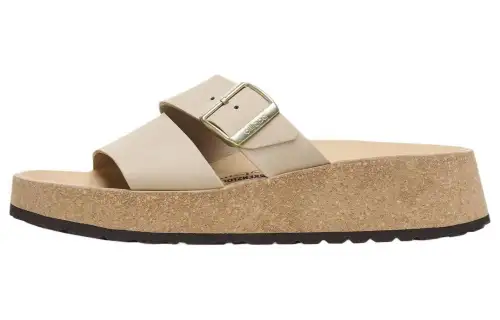 Birkenstock Leather Slide Slippers Women's Sand Narrow