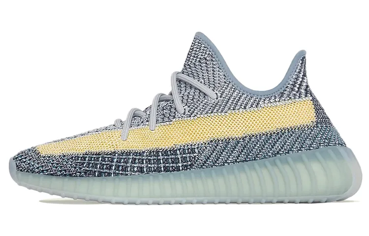 Adidas Originals Yeezy Boost 350 V2 Washed Denim 'Ash Blue' Mesh, Textile Sports Low top Casual Shoes Men's Blue