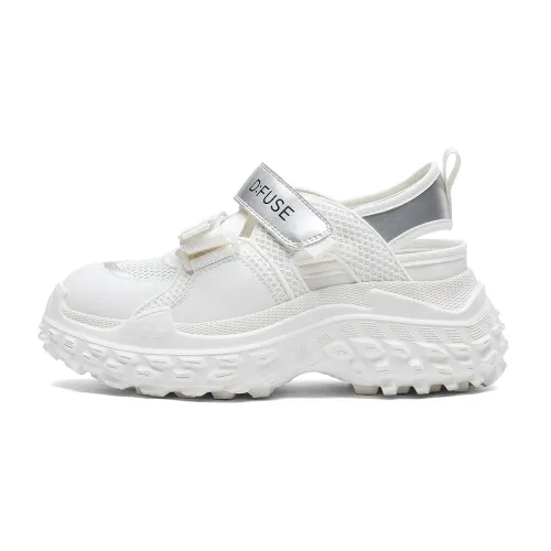 D FUSE SCANDINAVIA Roman Sandals Sports Sandals Cow Split Leather Low top Chunky Sneakers Women's