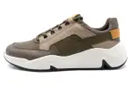 Ecco Tide Fun Cow Leather Low top Running Shoes Men's Dark Gray