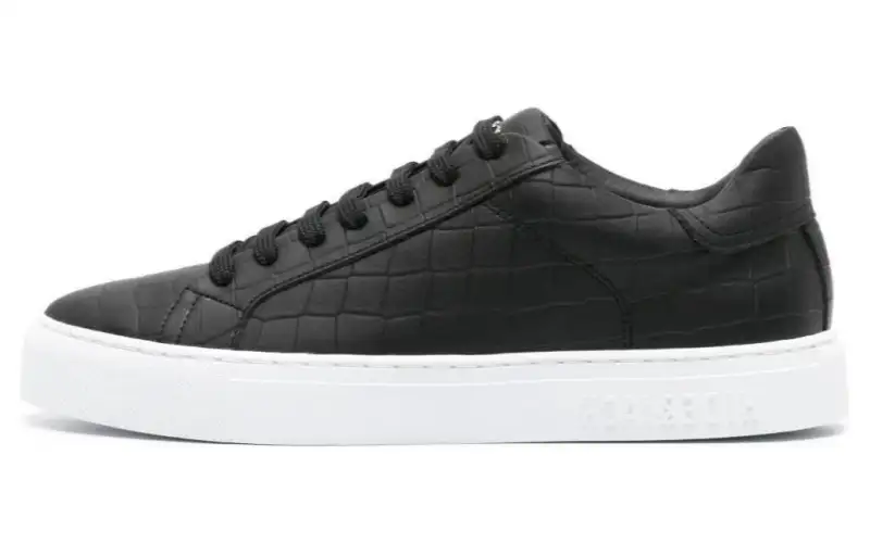 Hide&Jack Essence Crocodile-embossed Leather Sneakers