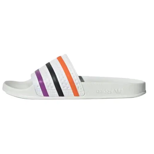 Adidas Originals Slip Resistant Abrasion Resistant Slide Slippers Men's White Purple