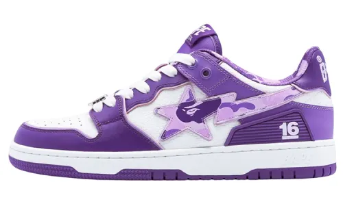 A BATHING APE SK8 Low Purple Women's