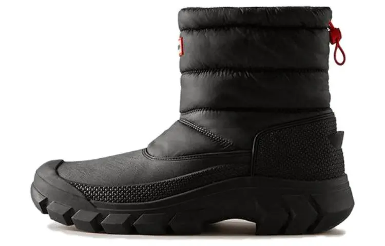 HUNTER Thermal Waterproof Comfortable Short Outdoor Boots Men's Black